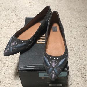 Frye sienna embroidery ballet